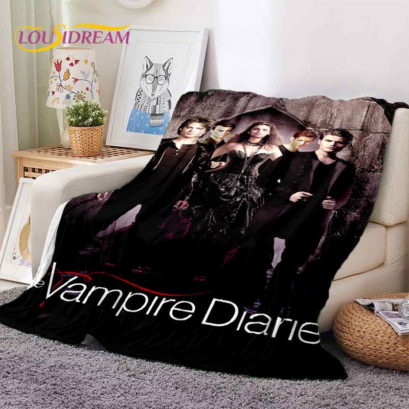 3D Latest The Vampire Diaries Damon Salvatore Soft Flannel Blankets,Throw Blanket Comfortable Blanket for Beds Sofa Home Bedroom