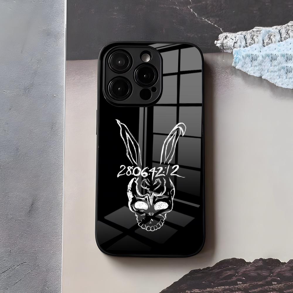 D-Donnie D-Darkos Phone Case For IPhone 17 Air 16 E Pro Max 15 14 13 Mini 12 Pro 11 Max Plus Black Glass Cover