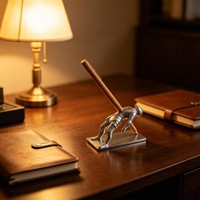 Assassin Pen Holder 3D Printed Creative Desk Organizer with Arrow Design Funny Novelty Pen Stand for Office School Unique Desktop Decor