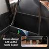 Kids Travel Tray PU Leather Activity Table | Carseat Lap Desk Organizer With Tablet Holder Stand, Snack Cup Child Laptop Bed