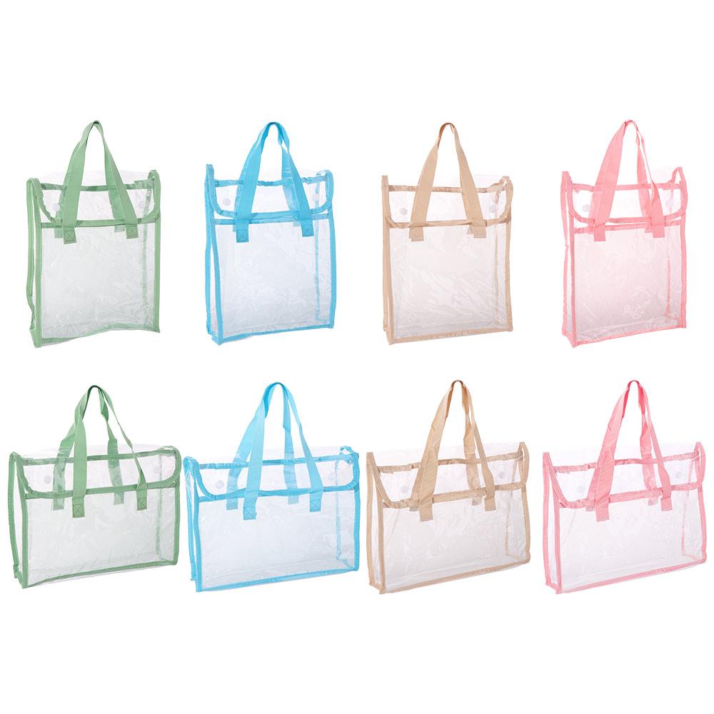 Large Capacity Transparent Exam Bag PVC Document Bag Study Test Paper Storage Bag  Storage Pouch
