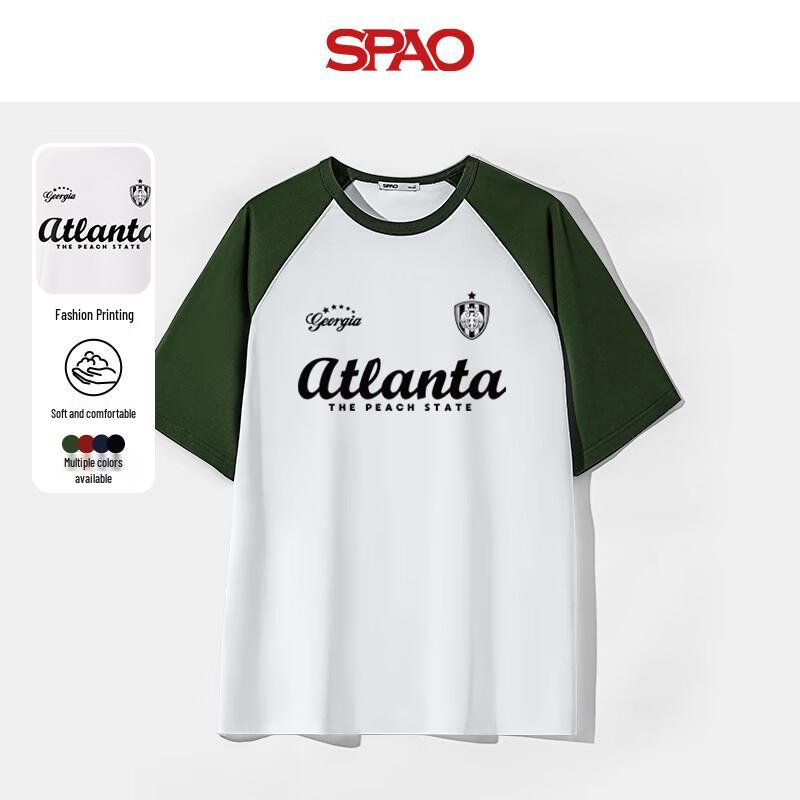 SPAO Men s American College Style Raglan T-Shirt 3XL