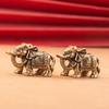 Brasses Elephant Ornaments Symbolizing Wealth Wisdoms and Good Fortunes for Gift Giving or Home Office Decoration
