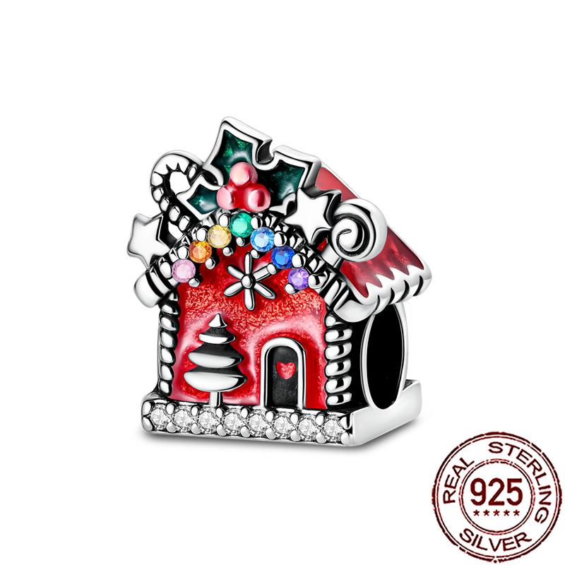 Novos Berloques de Cobre de Natal Papai Noel Berloques para Pulseira Corrente Cobra Colar Feminino Joias Diy