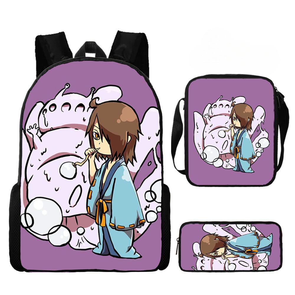 Backpack Naruto Children Set With Pencil Case And Versatile For School Trips Day