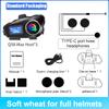 Q58-MAX Motorcycle Helmet Intercom Bluetooth Headset LED Lighting Dual 500M IP65 Rateddeep Waterproof Stereo FM Radio Interphone