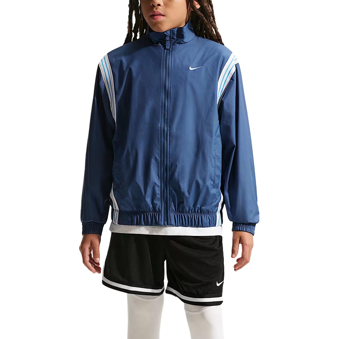 Nike Crossover Repel Loose Water-Resistant Basketball Woven Long Sleeve Kids jackets FZ5233-462 S
