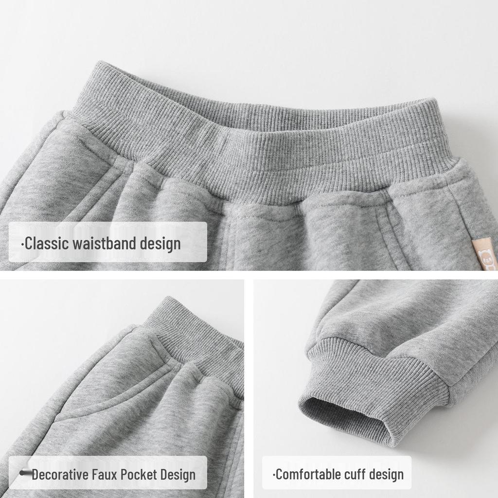 Kaka Panda Fleece-Lined Winter Sports Pants for Kids - Boys & Girls Toddler Wear