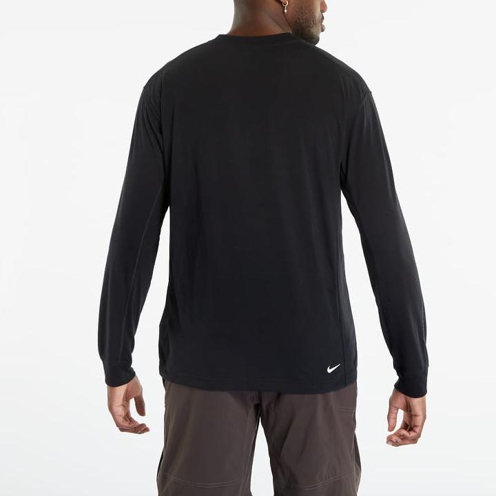 Nike Dri-FIT ACG Goat Rocks Solid Logo Crew Neck Loose Long Sleeve T-Shirt Men Tops Black DO9269-015