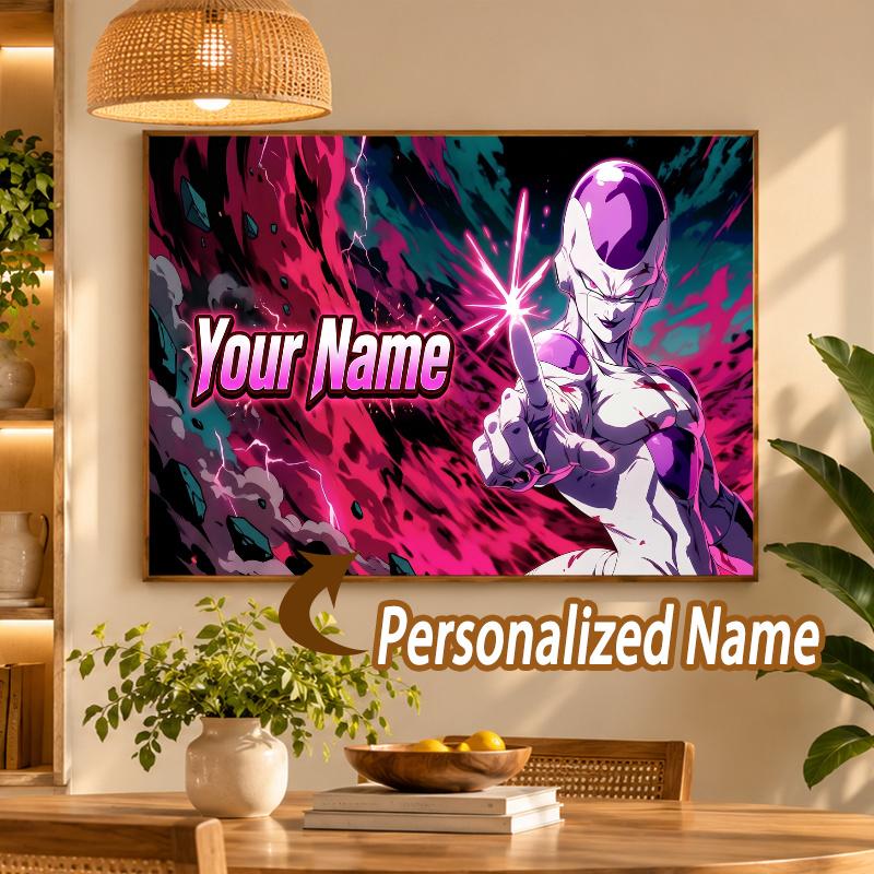 Frieza Custom Name Diamond Painting Personalized 5D Full Drill DIY Diamond Art Home Decor