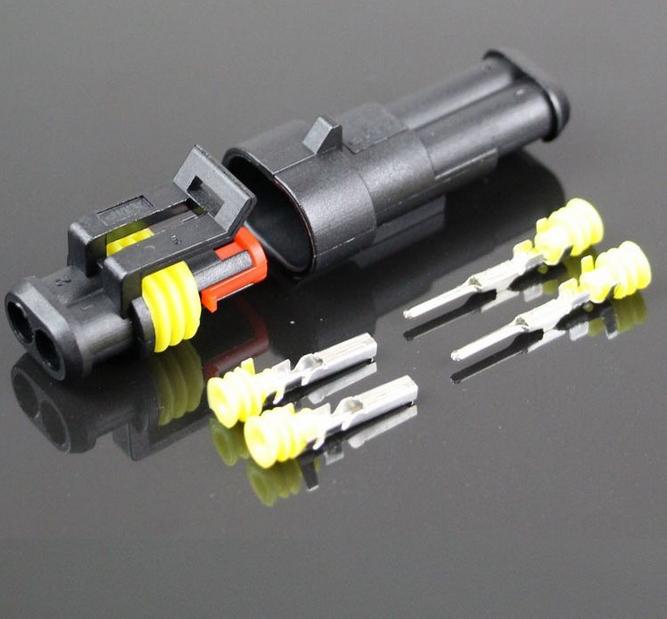 30Set Sealed Waterproof Motorcycle 1 2 3 4 5 6Pin Electrical Wire Connector Plug
