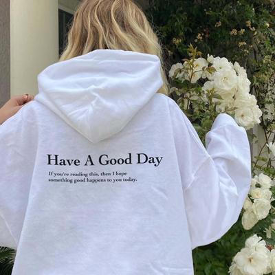Pullover mit Buchstabenmuster und Retro-Print für Herren und Damen, lockere Schulterärmel, Kapuzenpullover mit Print