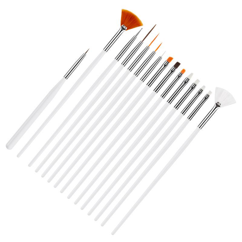 15-Piece Nail Art Brush Set: Painting, Phototherapy, and Carving Pens for Home Use