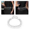 Lightweight Metal Waist Chain for Women Lady Dress Belt with Rhinestone Fringe Female Disco Party Dress Waist Rope