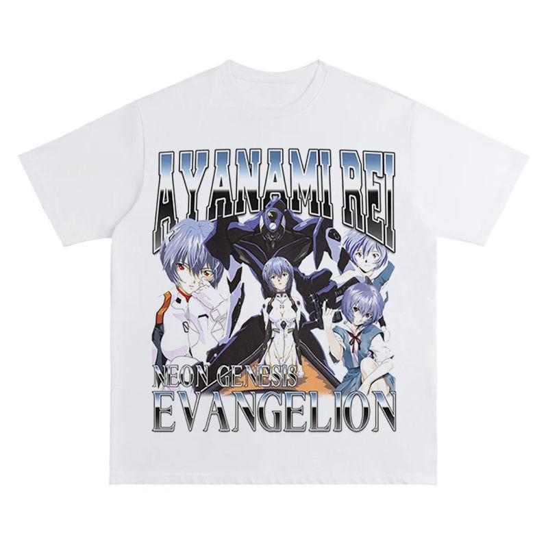 Aya Poli Eva Kurzarm Explosives T-Shirt 100% Reine Baumwolle Sommer Trend Lässig Vielseitiges Oberteil Herren- und Damen-Streetwear