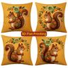 Embroidered Style Squirrel Floral Throw Pillow Covers Pattern Cushion Cover Suitable For Sofa Bedroom Car Pillow Cover