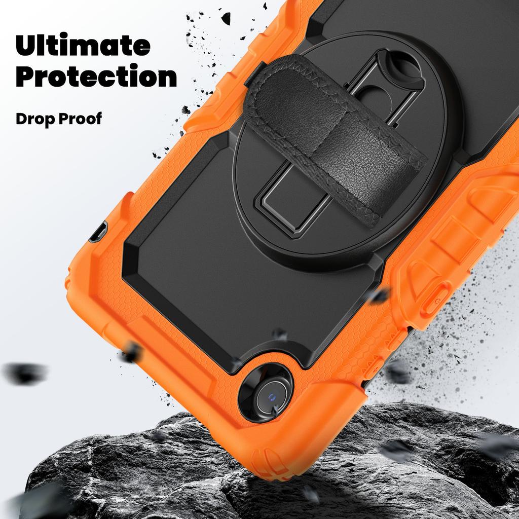 Para Lenovo Tab K9 TB305FU Capa PC+Silicone Capa para Tablet com Película PET e Alça de Ombro