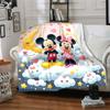 Mickey Minnie Sky Flannel Blanket Super Soft Warm Cozy Blanket For Sofa Bed Office Travel Allseason Home Decor Gift