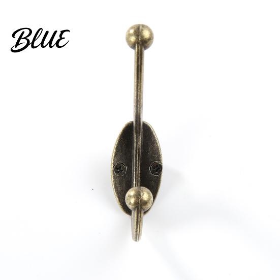 Wardrobe Clothes Hook for Wardrobes Alloy Double Bronze Zinc Vintage Durable Leg Hanger