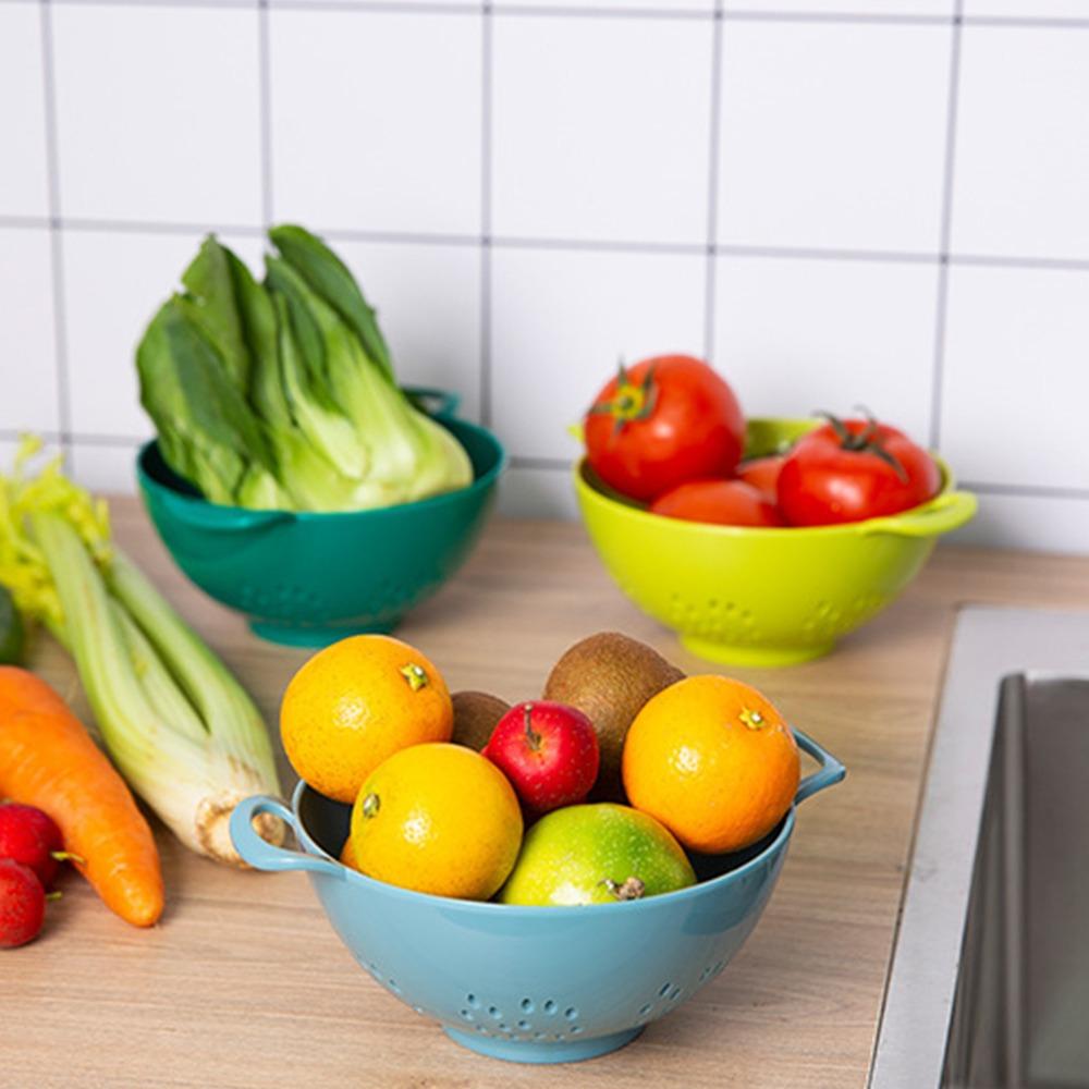 6 Inch Vegetable Strainer Plastic Fruit Draining Basket Durable Food Colander  Kitchen