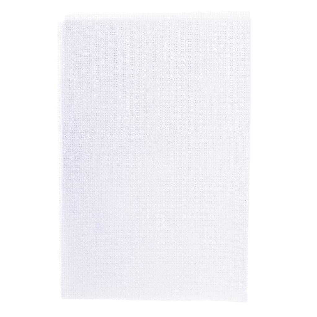 White 11CT/14CT Cross Stitch Cloth Aida Fabric DIY Hand Embroidery Cloth DIY Handmade Needlework Sewing