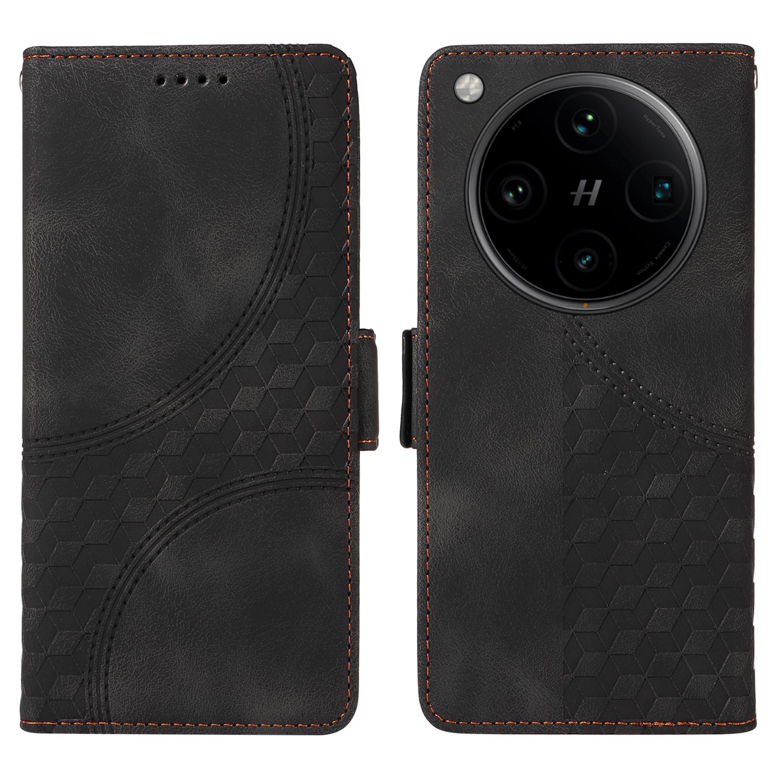 

Чехол для Oppo Find X8 Pro 5G из ПУ кожи с ромбовидным звездным тиснением C