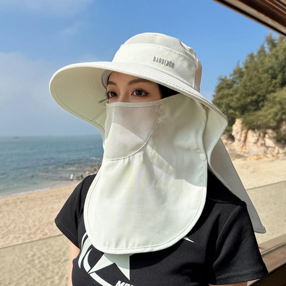 Face Mask Cover Face Cap Neckline Mask Tea Picking Hat Fashion Women Sun Hat Climbing