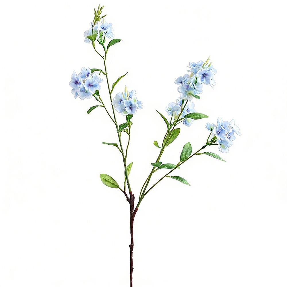 Soft Texture Artificial Blue Snowflake 87CM Length Fake Flower Branches  Party Decor