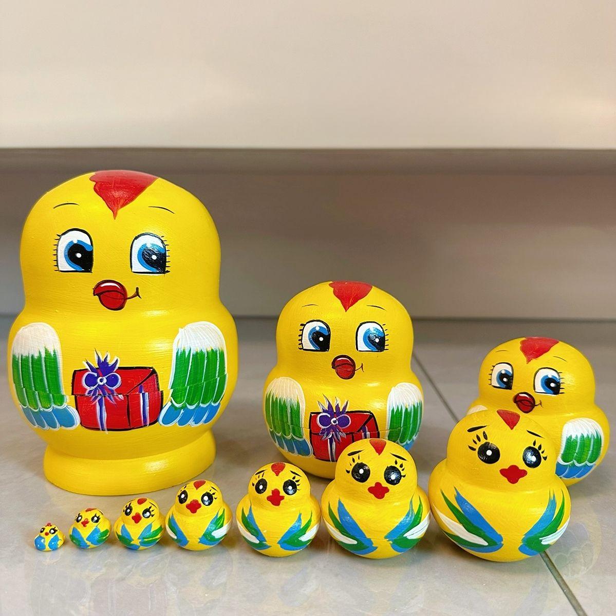 

Matryoshka Doll 10 Layers Chicken Linden Handmade Gift Toy Children s Ornament Russian Nesting Dolls 10 Laye Matryoshka