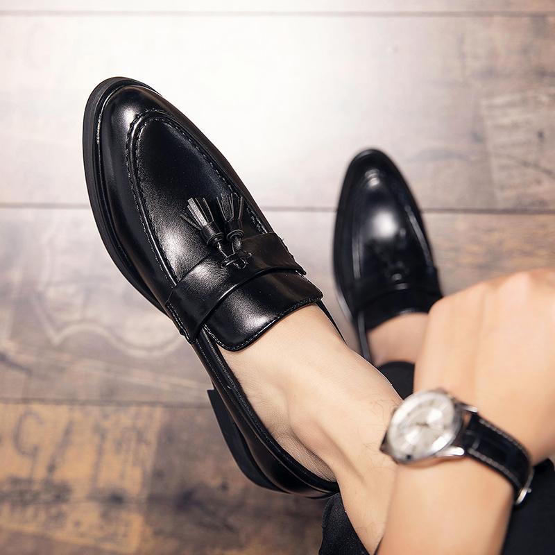 Moda Clásico negro versátil mocasín slip-on para hombre Estilo de diseñador de moda Boda Moda Fiesta Actividades al aire libre Zapatos Talla Grande 48