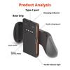 2000mAh Charging Grip for Switch 2 Controller Charging Grip Bracket for Switch 2 Joycon Handle Charging Station Dock Switch 2