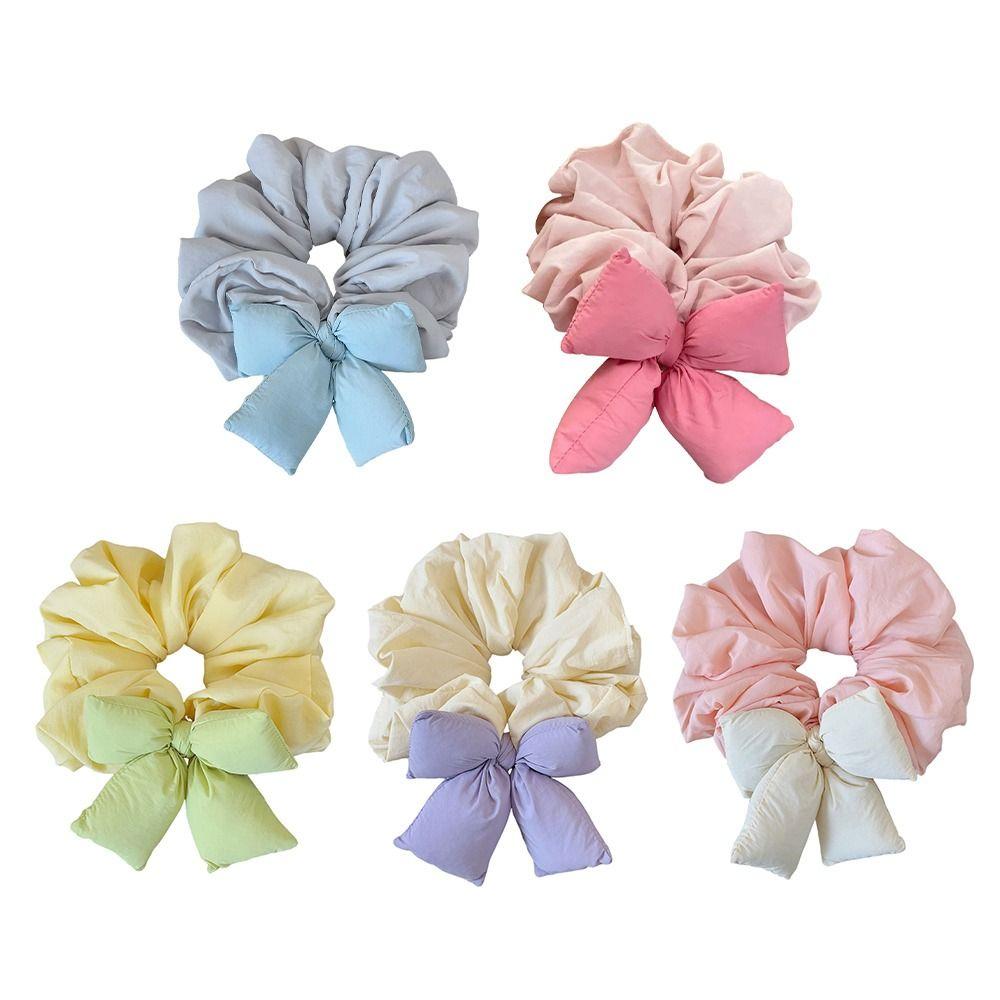 Large Elastic Elastic Fabric Hair Ties Bowknot Hair Scrunchies  High Aesthetic Value