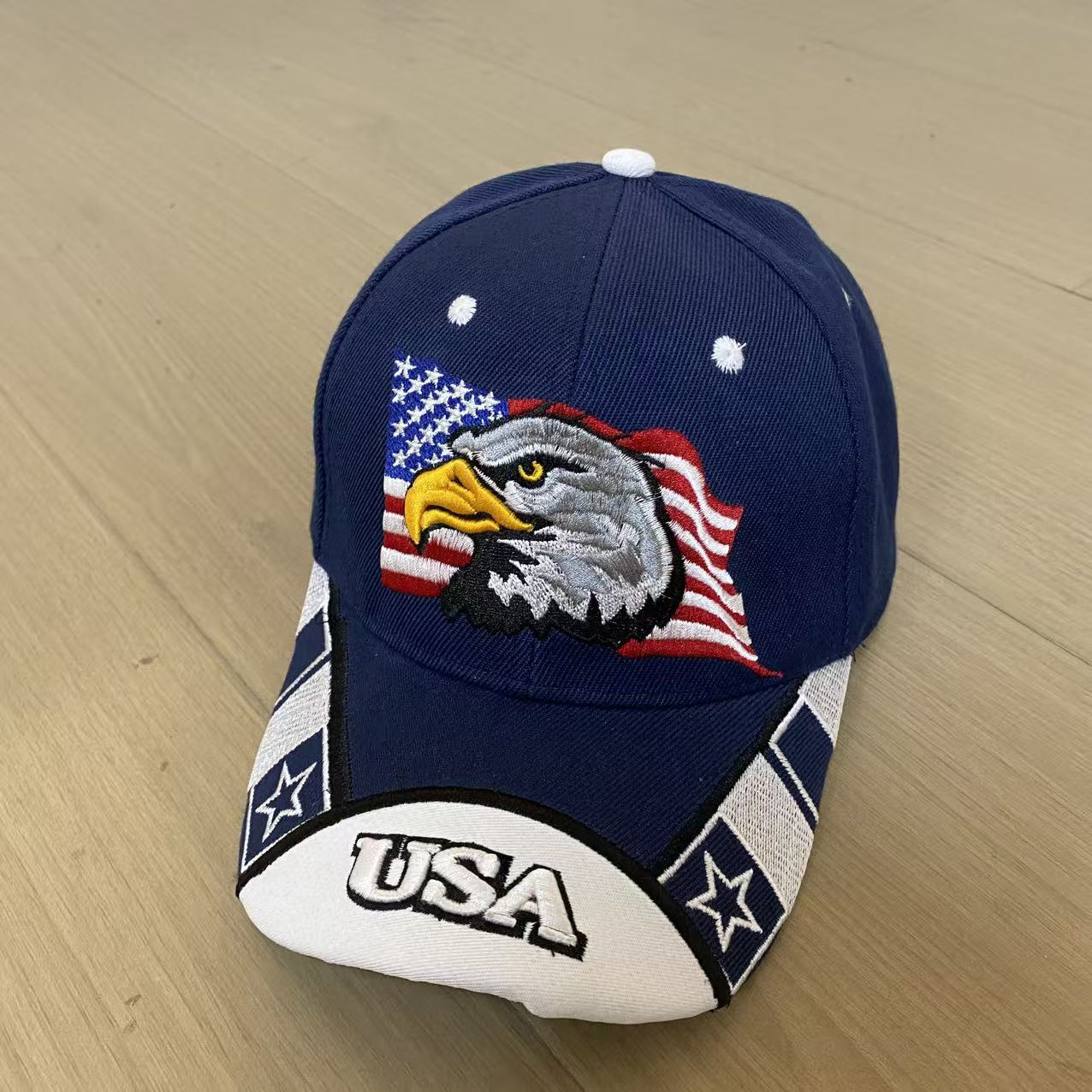 Men S Baseball Cap Cap Embroidered Eagle Spring Summer Sun Hat Women тёмно-синий