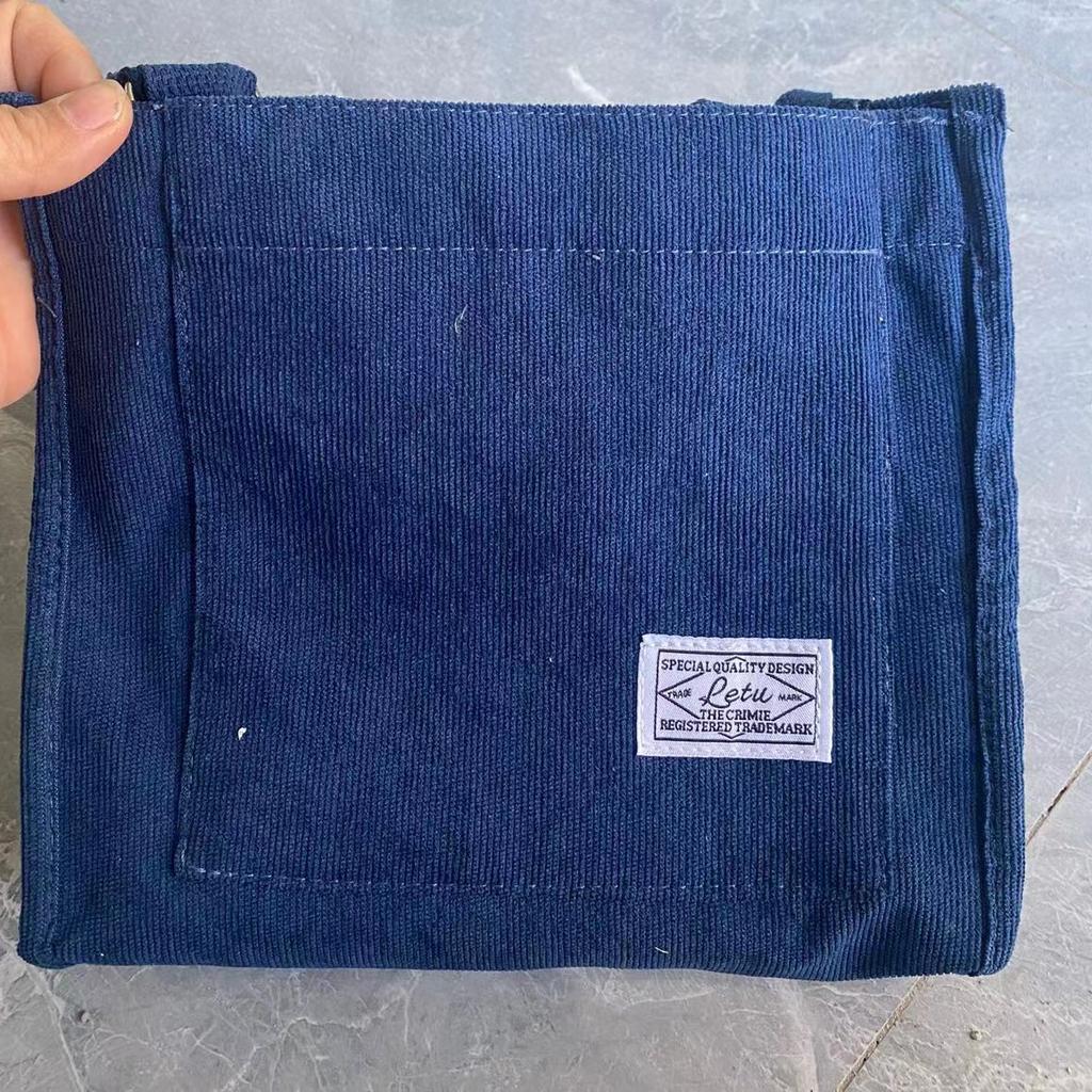 2024 Shoulder Bag For Women New Style Simple Corduroy Portable Large Capacity Bag Ins Fashion Trend Small Square Handbag