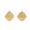 Gewebte 18 Karat Gold Kugelstecker - Damen Luxus Mode Ohr Manschetten