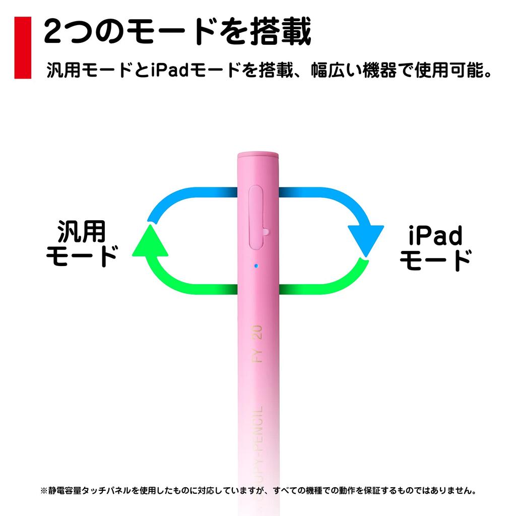 Princeton ACTIVE STYLUS Touch Pen (Universal - iPad Mode Switching Function / 2mm Tip / Rechargeable / Replaceable Tip) Pink PSA-TPRCP-PK