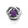 Pandora 790065c02 February Birthstone Purple Eternity Circle Silver Charm