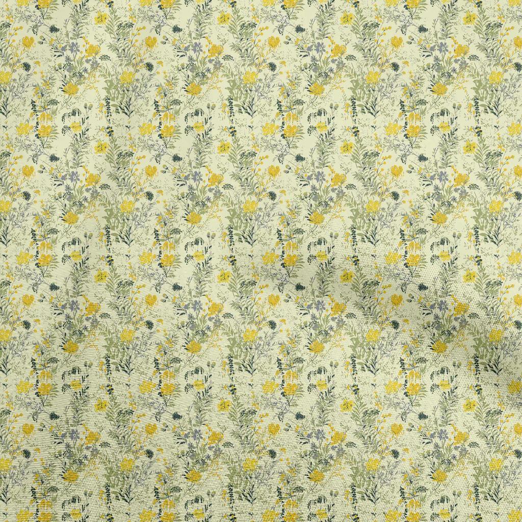 oneOone Georgette Viscose Light Green Fabric Florals Fabric For Sewing Printed Craft Fabric By The Yard 42 Inch