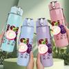 1PC Wish Fruit Slogan Art Print 750ml Color Plastic Sports Water Bottle Leakproof Flip Straw Lid Suitable for Sports Office Home Use