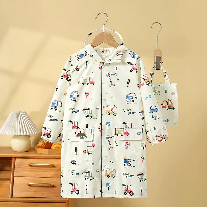 Children's Raincoat for Elementary School Students, Girls and Boys, 2026 New Model, Full-Body Storm-Proof with Backpack Space