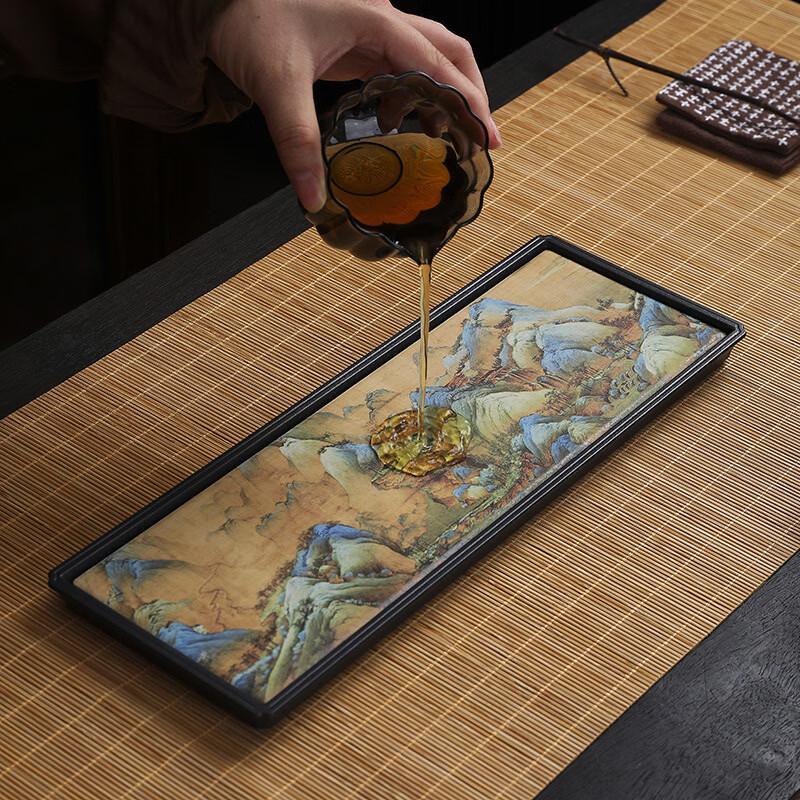 Dunhuang Style Ceramic Draining Tea Tray