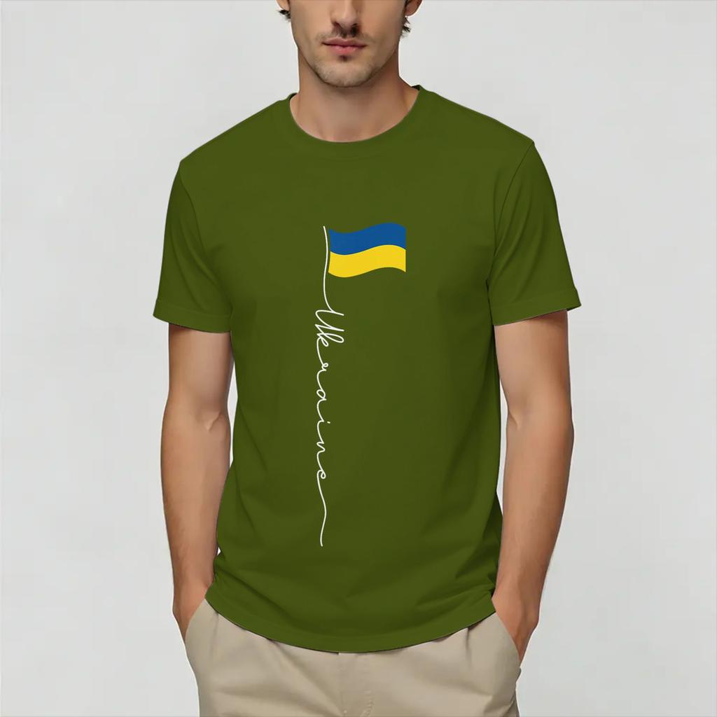 Unisex TShirts Ukraine Ukrainian Flag Vintage Cotton Tees Short Sleeve T Shirts O Neck Clothing Unique