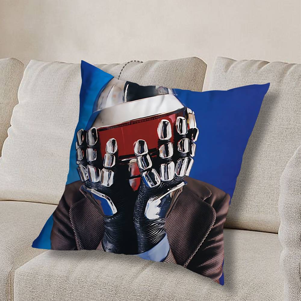 COOL FRA Daft Punk band Pillow Case Sofa Living Room Bedroom Headboard Backrest Cushion Square Cushion Nap Time