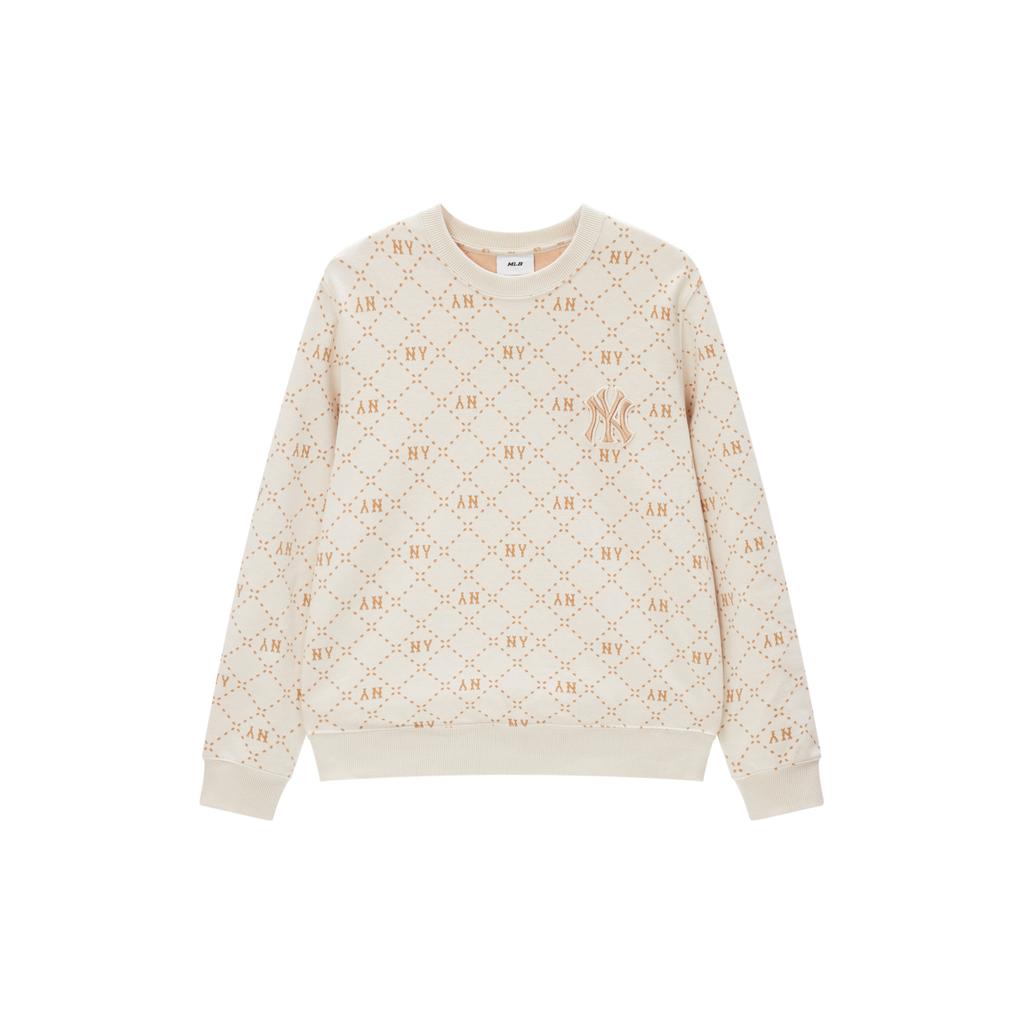 New MLB Sweatshirts Unisex Cream 3AMTM0134-50CRD