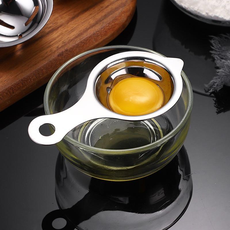 Egg Separator Egg Yolk White Filter Eggs Divider Stainless Steel Sieve Kitchen Gadget Baker Tool