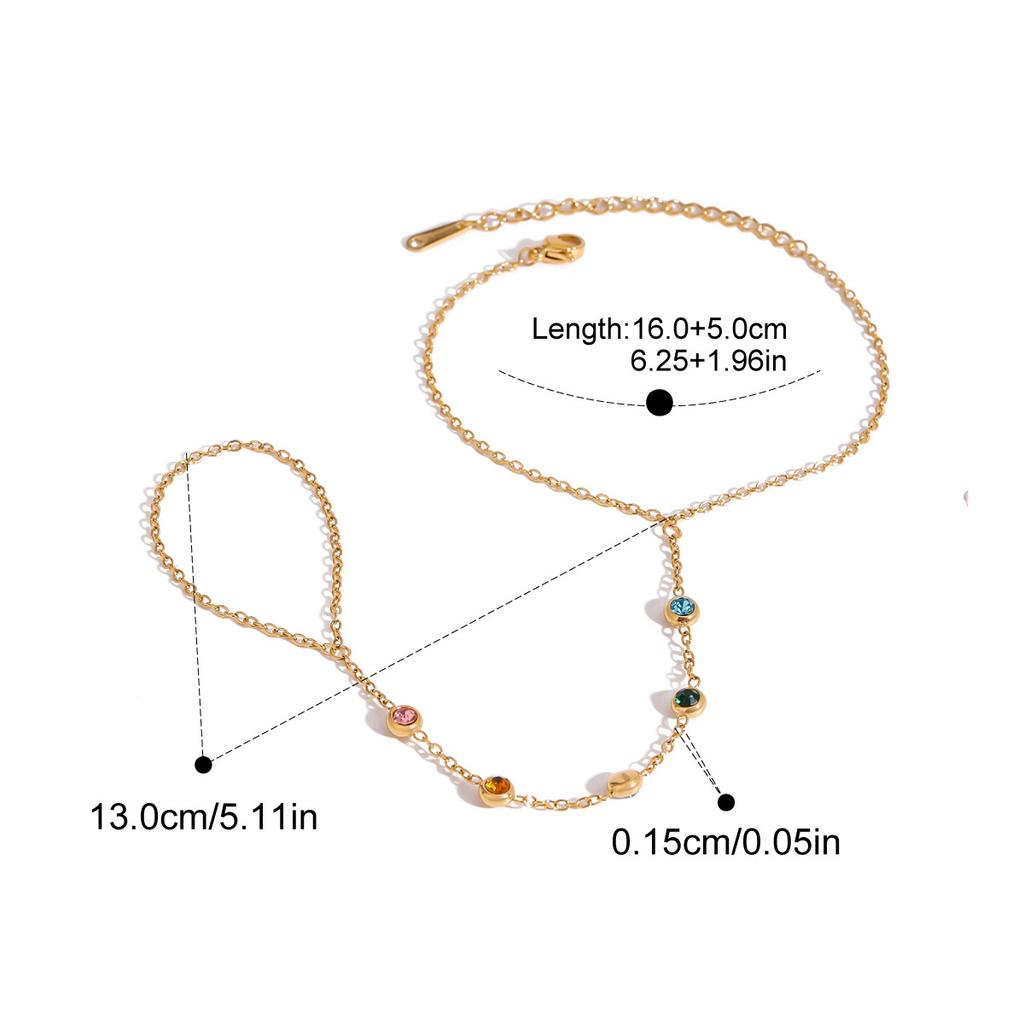 Yori Waterproof 18K Gold Plated Geometric Stainless Steel Finger Bracelet for Women High Quality Korean Dainty Jewelry Gift