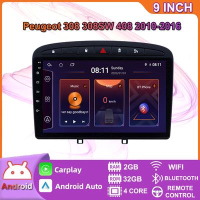 2+32GB 2 Din DSP Android Car Radio Multimedia Video Player For Peugeot 308 308SW 408 2010-2016 Navigation GPS Carplay WiFi