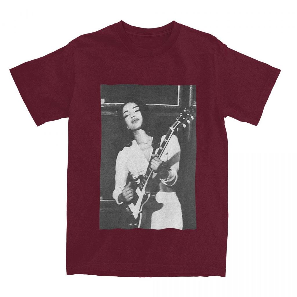 Mens TShirts SSade Adu Playing The Guitar Vintage Pure Cotton Tee Shirt Short Sleeve T Shirt O Neck Clothing Adult