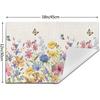 Spring Floral Placemats 12x18 Inches Set of 4 Colorful Flower Butterfly Decorative Rectangle Table Mats Summer Colorful Linen Place mats for Party