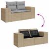 Garden Sofa Set with Cushions 12 Pcs Beige and Light Grey